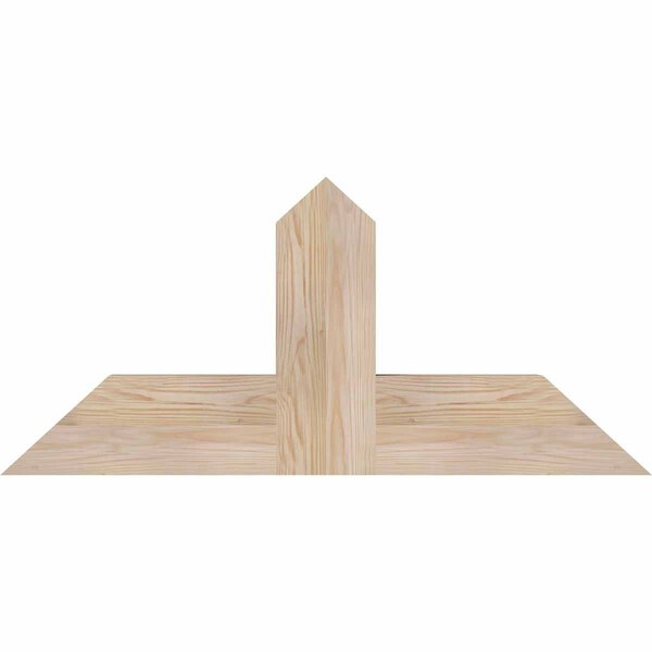 Ekena Millwork Portland Smooth Timber Gable Bracket, Douglas Fir, 36"W x 16"H x 3 1/2"D x 5 1/2"F, 11/12 Pitch GBW036X16X0406POR00SDF - main